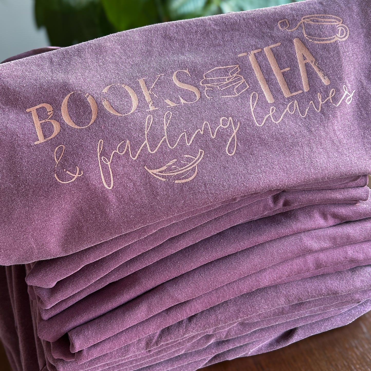 The Books, Tea, & Falling Leaves Long Sleeve Tee
