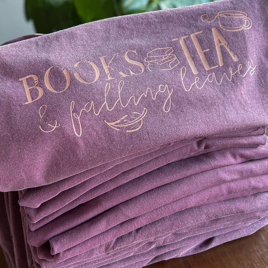 The Books, Tea, & Falling Leaves Long Sleeve Tee