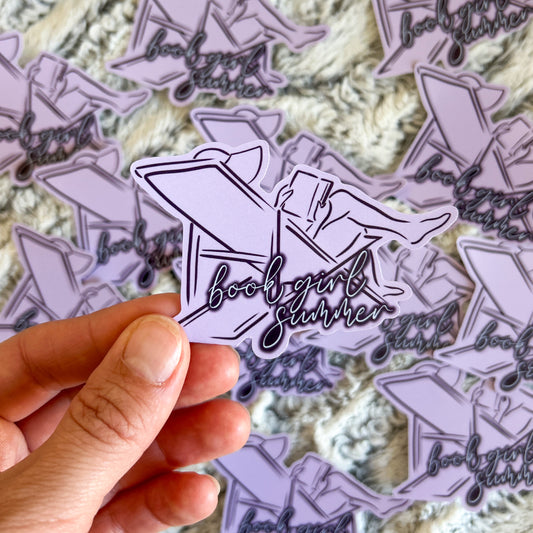 Book Girl Summer Sticker