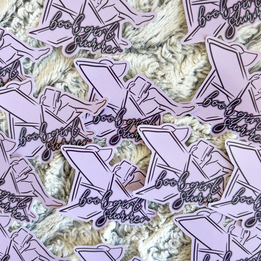Book Girl Summer Sticker