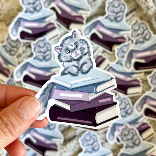 Book Cat Sticker