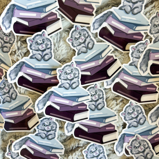 Book Cat Sticker