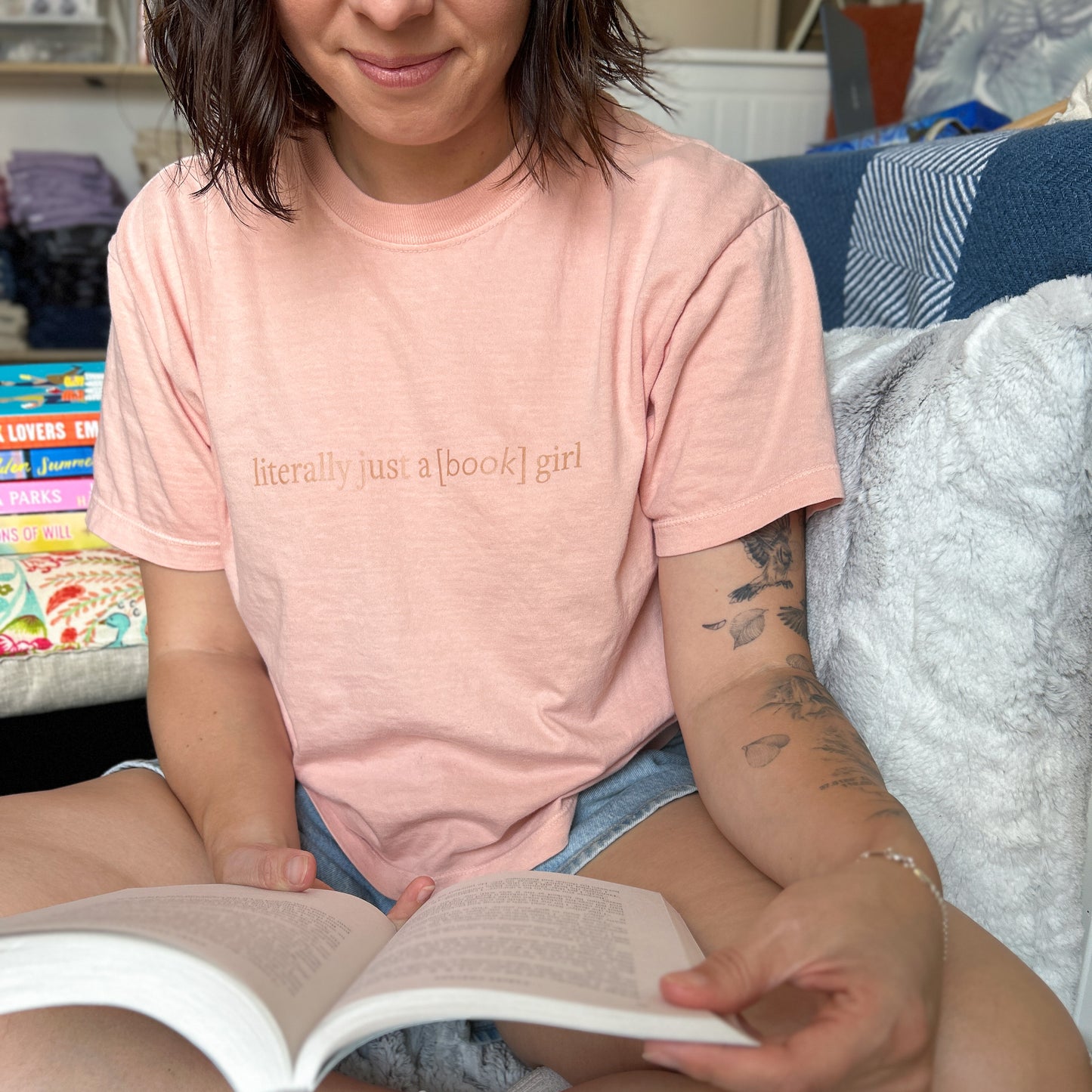 Literally Just a Book Girl - Boxy Crop Tee