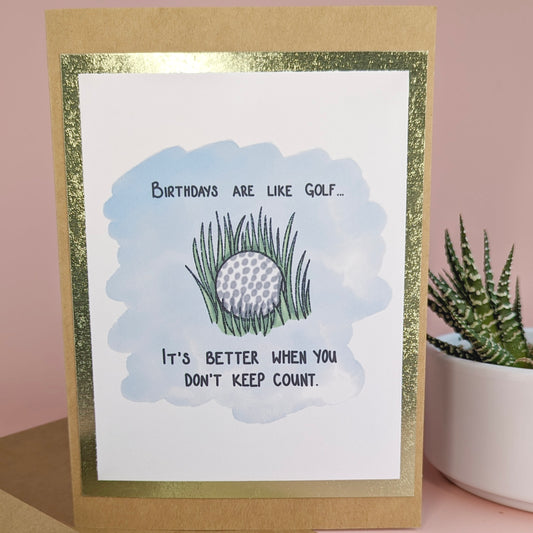 The Bad Golfer Birthday Card