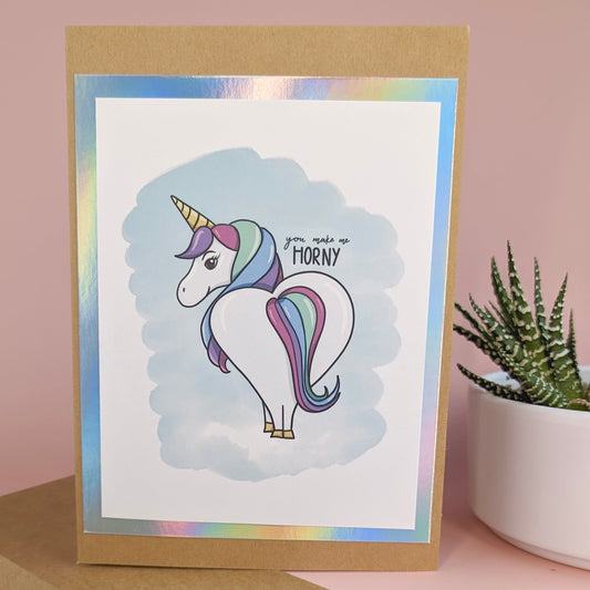 The Horny Unicorn Card
