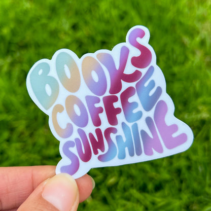 The Books Coffee Sunshine Sticker