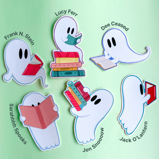 The Booookworm Ghost Sticker