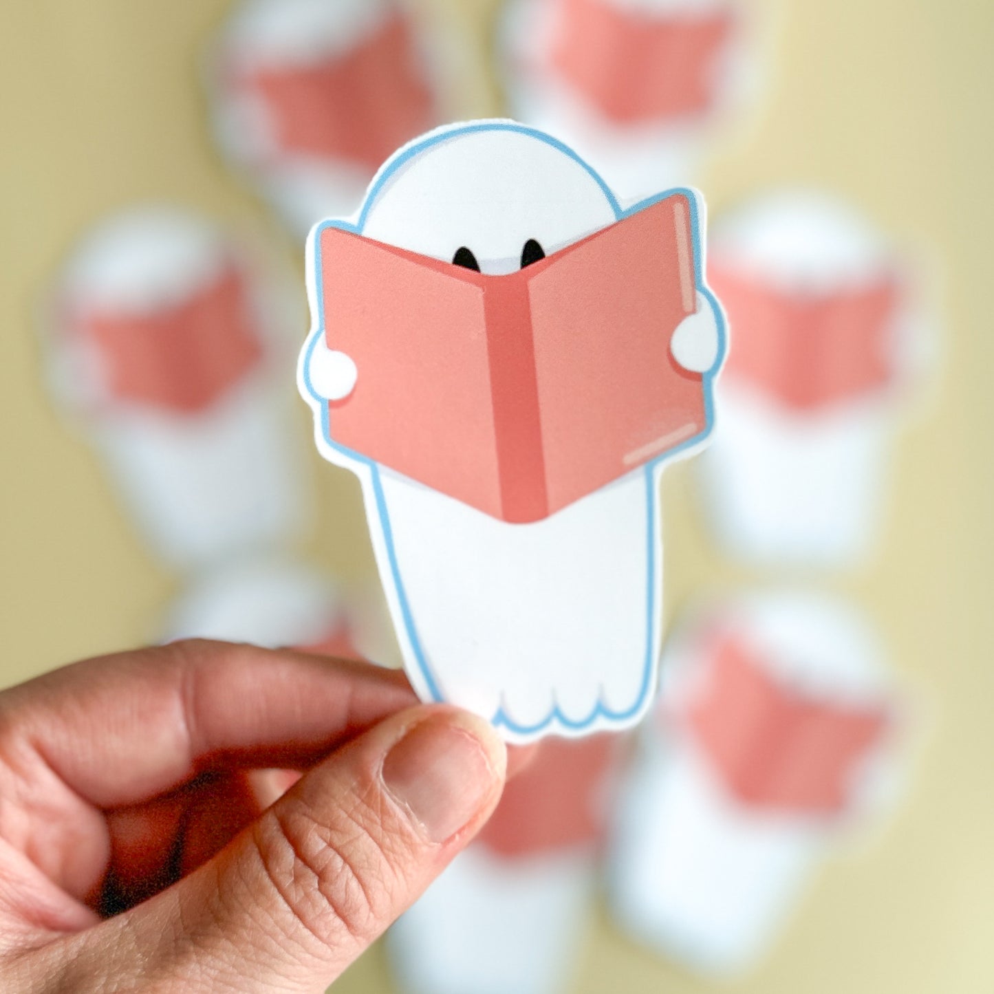 The Booookworm Ghost Sticker