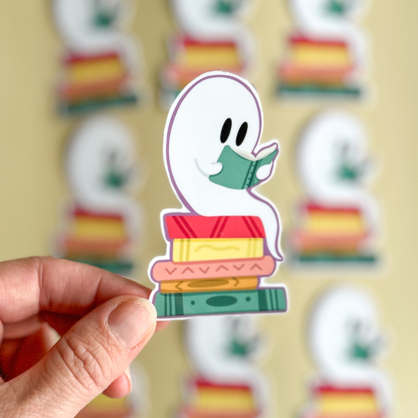 The Booookworm Ghost Sticker