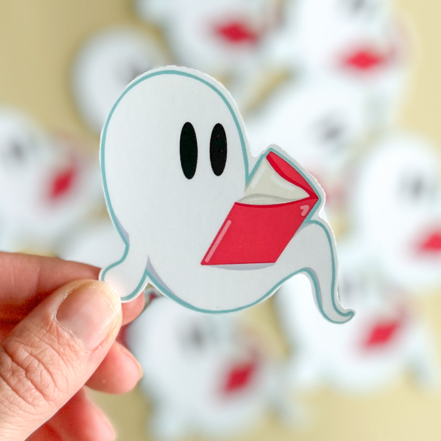 The Booookworm Ghost Sticker