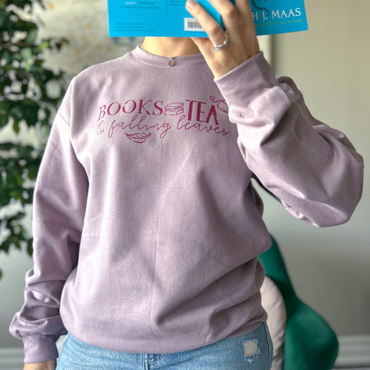 The Books, Tea, & Falling Leaves Crew Sweatshirt