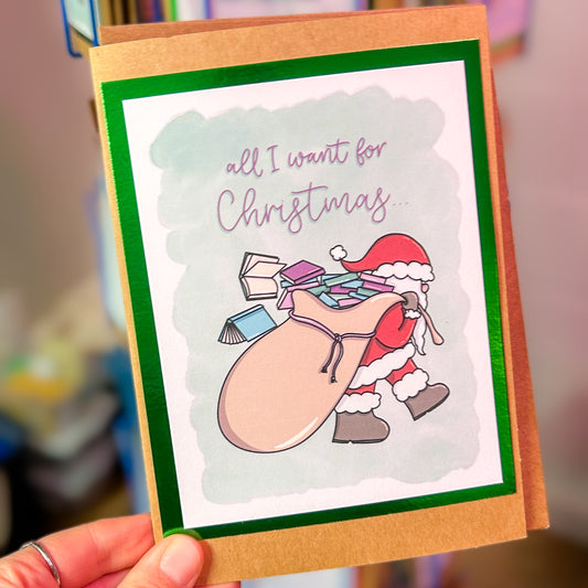 The All I Want is Books Christmas Card