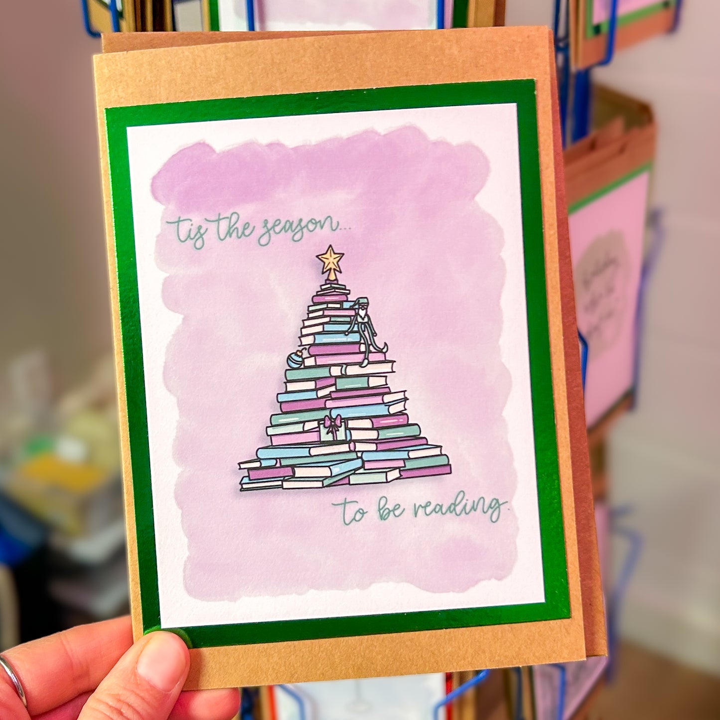 The Tis The Season To Be Reading Holiday Card