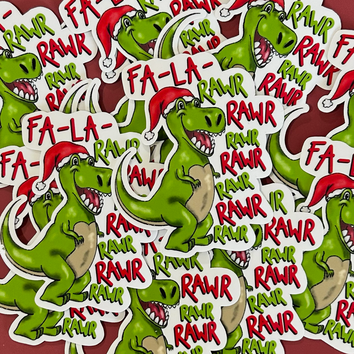 The Merry T-Rex Sticker