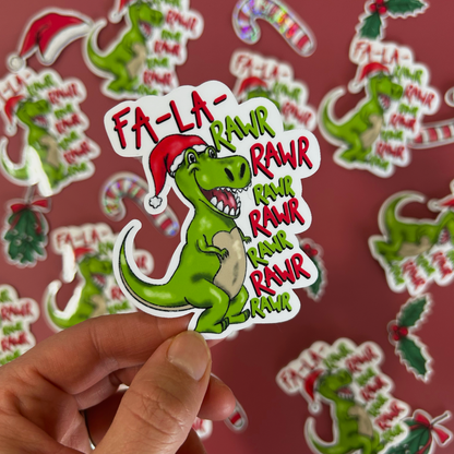 The Merry T-Rex Sticker