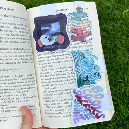 The Books Coffee Sunshine Bookmark