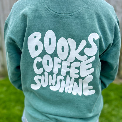 The Books Coffee Sunshine Crew Sweatshirt