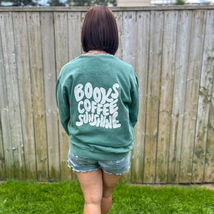 The Books Coffee Sunshine Crew Sweatshirt