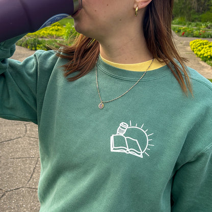 The Books Coffee Sunshine Crew Sweatshirt