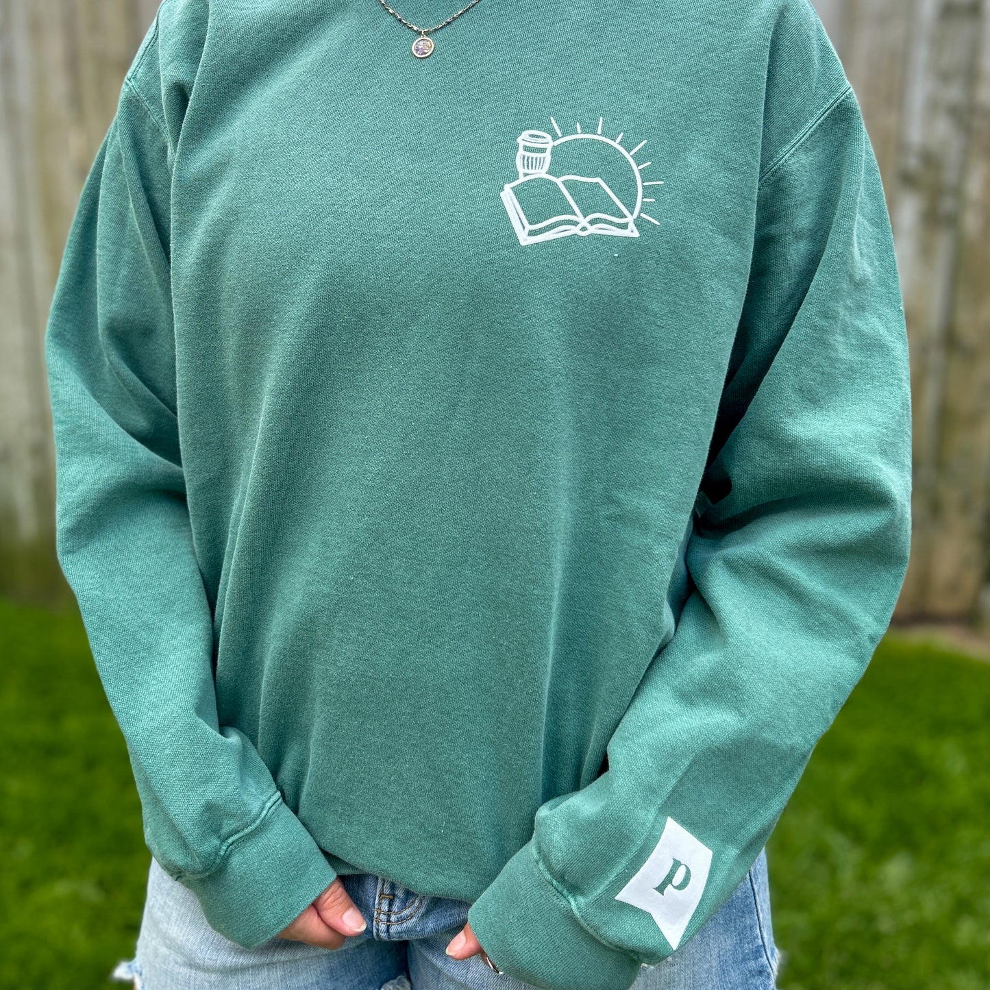 The Books Coffee Sunshine Crew Sweatshirt