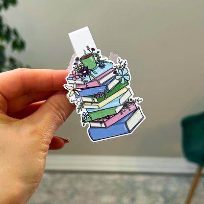 The Flower Book Stack Magnetic Bookmark