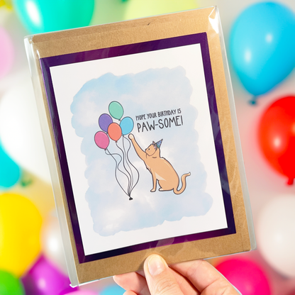 The Paw-some Cat Birthday Card