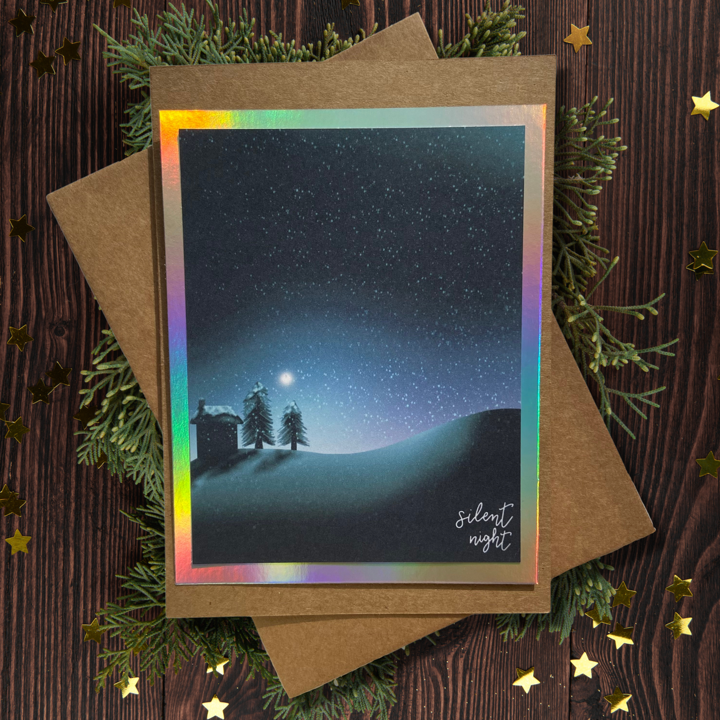 The Silent Night Illustrated Christmas Card