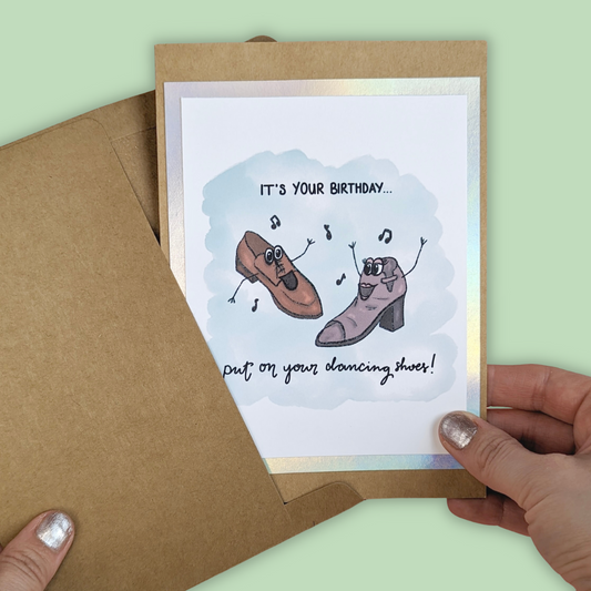 The Dancing Shoes Birthday Card