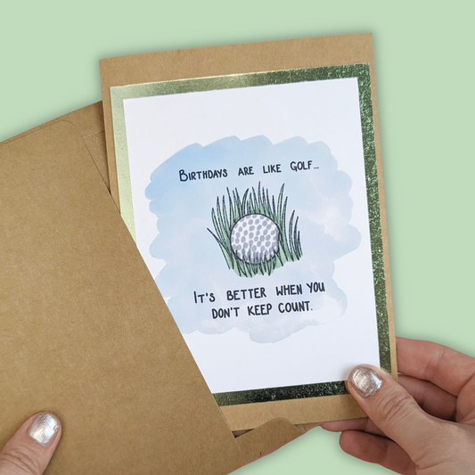 The Bad Golfer Birthday Card