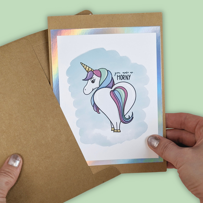 The Horny Unicorn Card