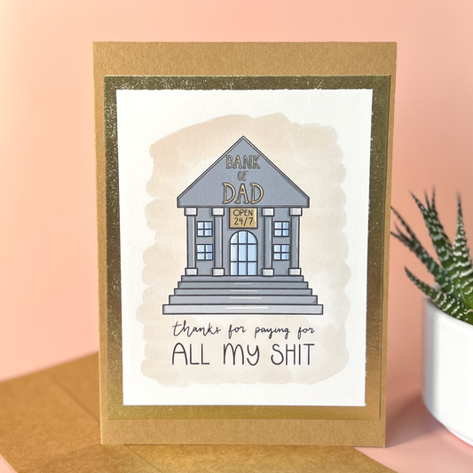 The Bank of Dad Card